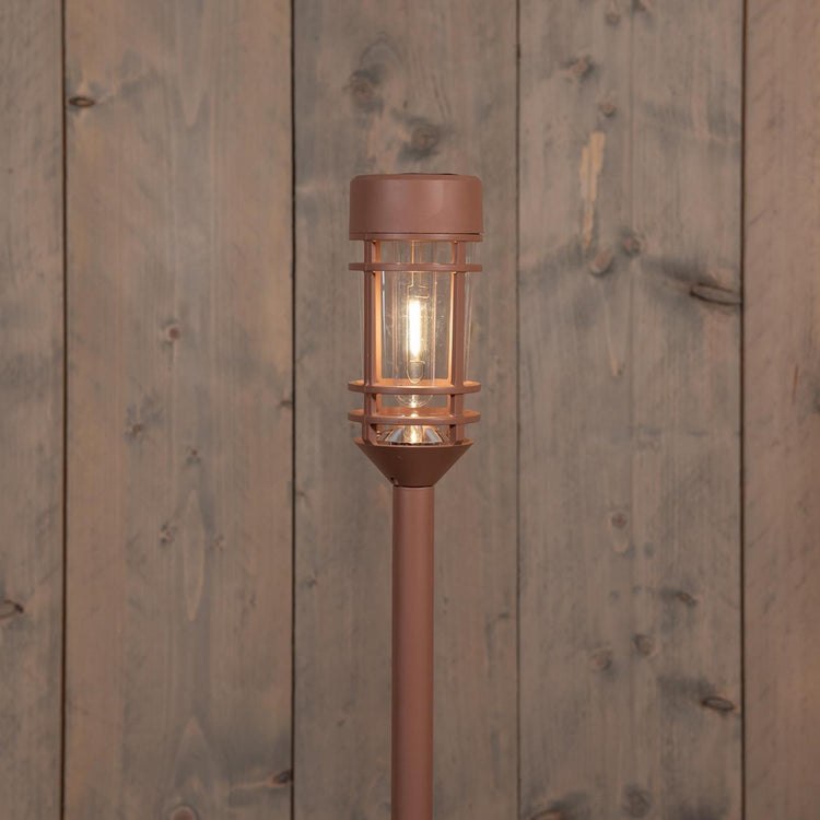Anna's Collection LED-Solarfackel Metall Terra 7x48cm