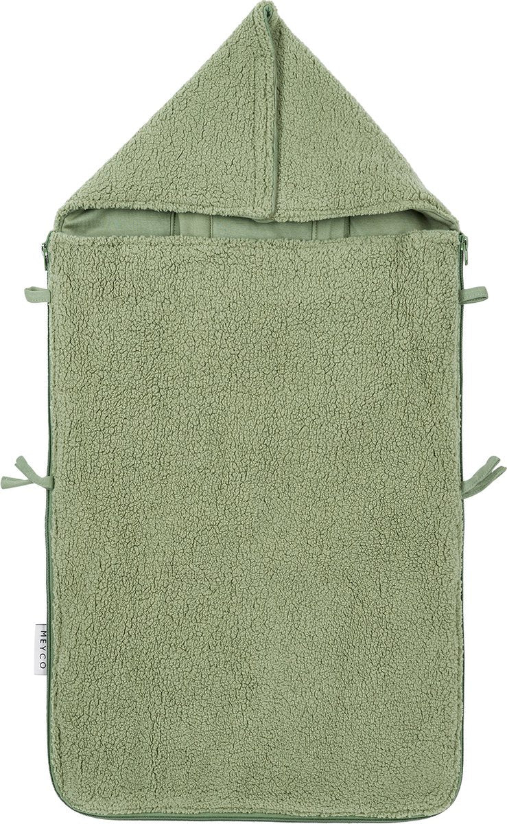 Meyco Baby-Teddy-Fußsack – olivgrün – 40 x 82 cm