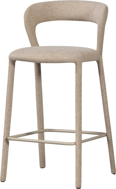 Woood edler Barstuhl - gewebter Stoff - Sand - 95x48x52