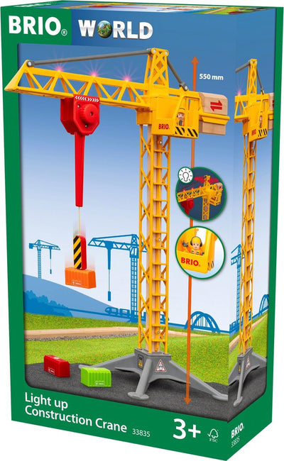 Brio leuchtender Baukran – Holzspielzeug für 3+ Jahre – 33835