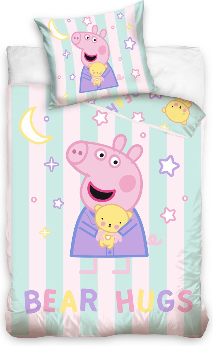 Peppa Wutz Babybettbezug Bärenumarmungen – 100 x 135 cm – Baumwolle