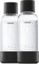 Mysoda - Set mit 2 wiederverwendbaren Flaschen à 0,5 Liter - Schwarz - passend für Geräte