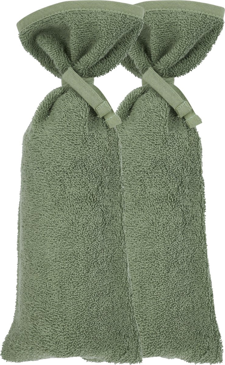 Meyco Baby Wärmflaschentasche einfarbig – 2er-Pack – Frottee – Waldgrün
