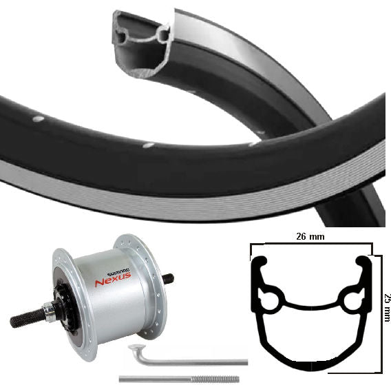 KGS -Vorderrad 28 Zoll (622) Stratos zw Zil Rollerbrake Naaf Dynamo behoben
