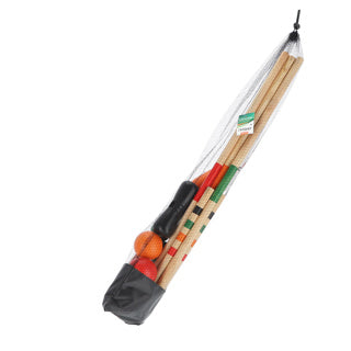 Alarm im Freien Krocketholz XL 75 cm mit handlichem Lagernetz