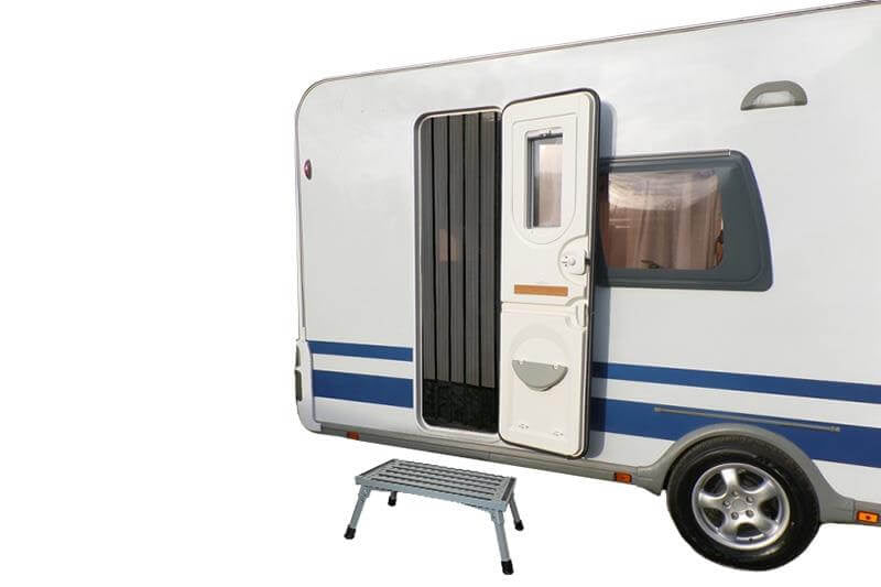 Aluminium-Klapptrittstufe Victoria XL mit extra großer Trittfläche