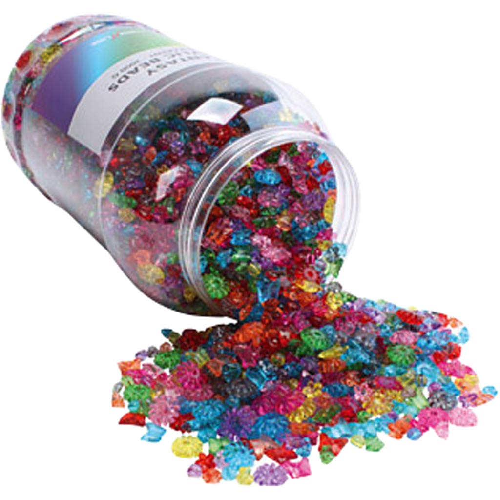Creativ Company Eimer mit Kunststoffperlen, verschiedene Farben, 3000 gr 1 Box