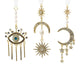 Decoris Hängedekoration aus Metall mit Mond-Sonne-Glitzer