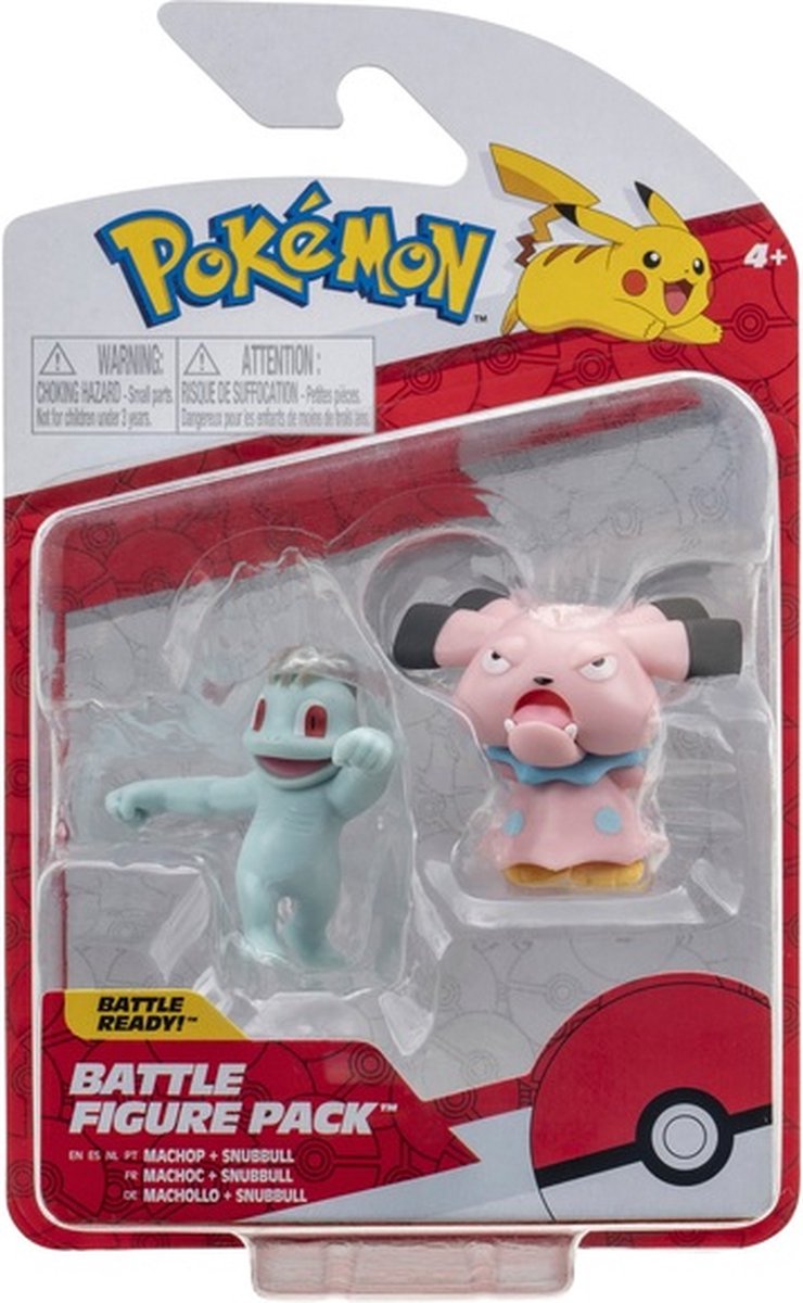 Pokémon-Kampffigurenpaket Macho-Snubbull – 5 cm groß – sammle sie alle