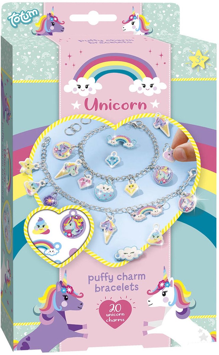 Totum Unicorn Puffy Charm Armbänder