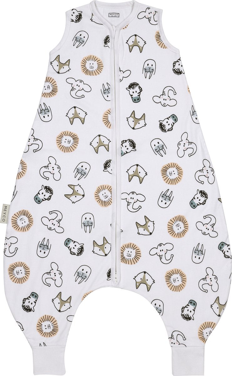 Meyco Baby Animal Baby Sommer-Schlafoverall-Pullover – mehrfarbig – 80 cm – 0,5 Tog