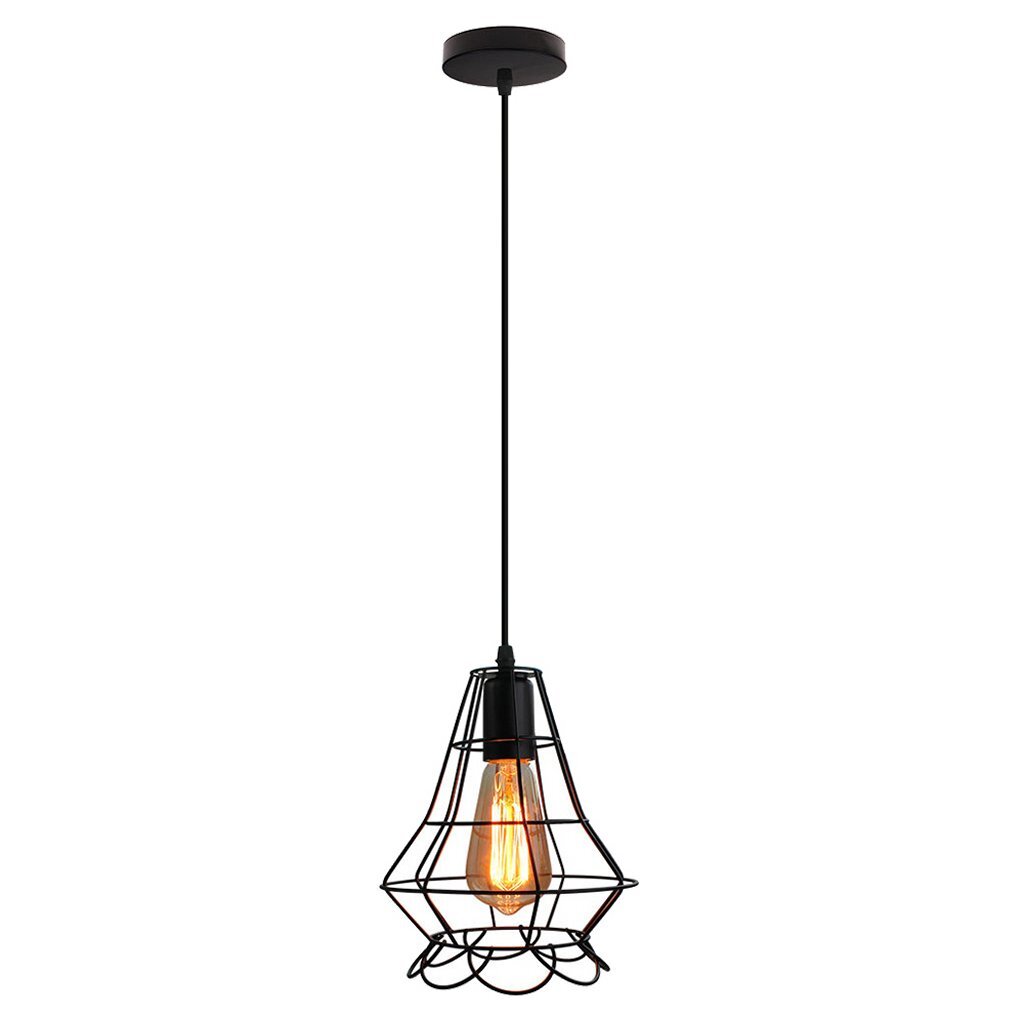 Homestyle Pro Homestyle MK012-B Industrial Hanging Lamp 19x22 cm Schwarzes Metall