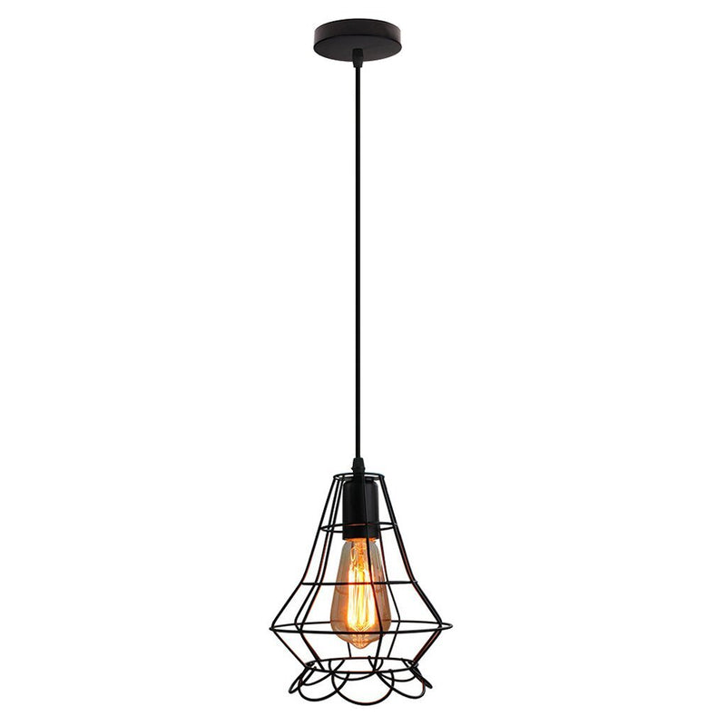 Homestyle Pro Homestyle MK012-B Industrial Hanging Lamp 19x22 cm Schwarzes Metall