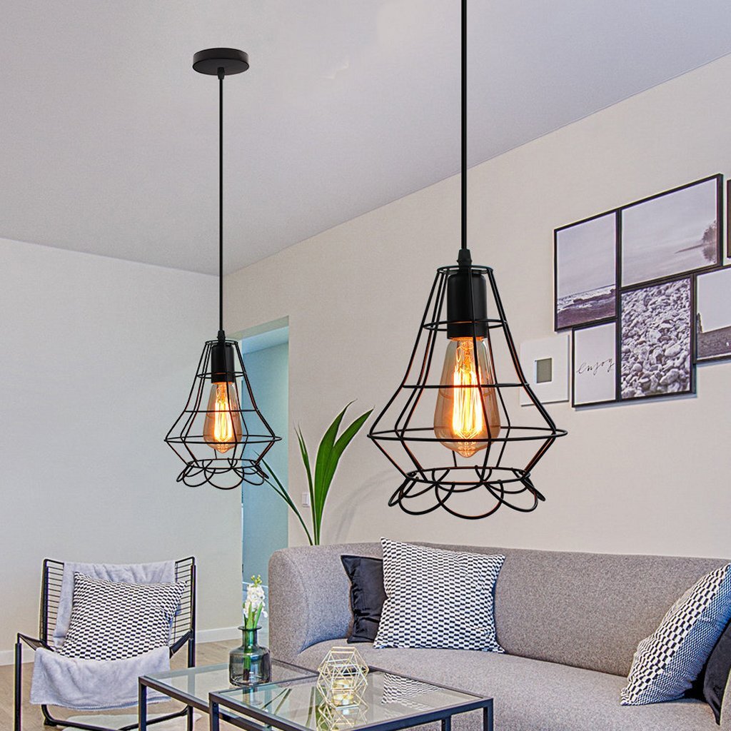 Homestyle Pro Homestyle MK012-B Industrial Hanging Lamp 19x22 cm Schwarzes Metall