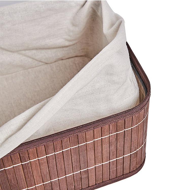 Homestyle Pro Homestyle Bambus Aufbewahrungskörbe 3 Stücke braunweiß