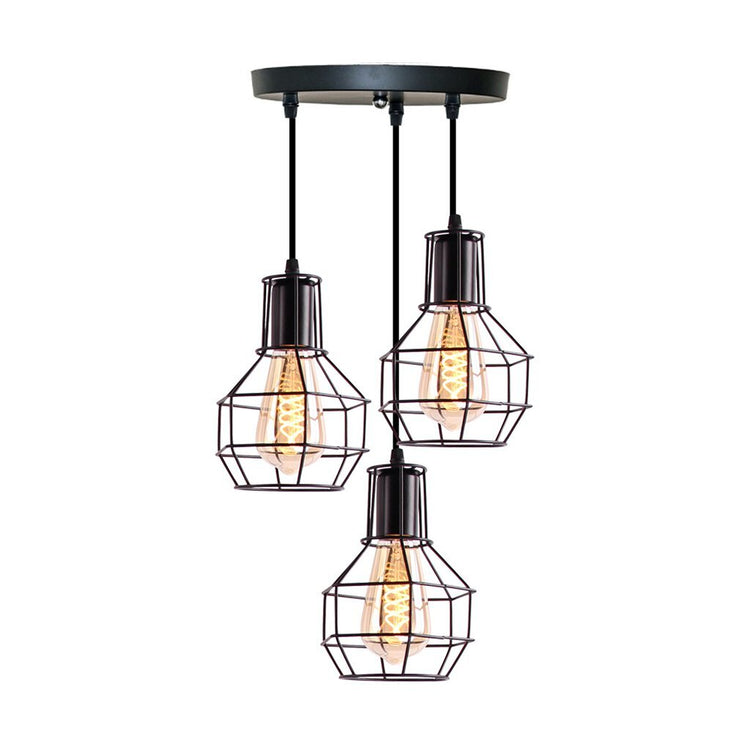 Homestyle Pro Homestyle MK021-B Industrial Hanging Lamps Black Metal