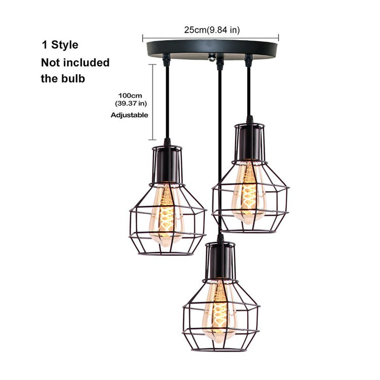 Homestyle Pro Homestyle MK021-B Industrial Hanging Lamps Black Metal