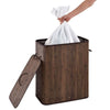 Homestyle Pro Homestyle Rechteckig Bambus Waschkorb + Text 52x32x63 cm braunes Weiß