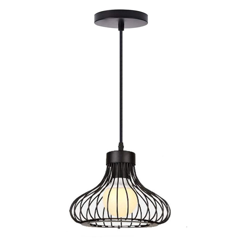 Homestyle Pro Homestyle MK013-B Industrial Hanging Lamp 23x20 cm Black Metal