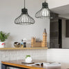 Homestyle Pro Homestyle MK013-B Industrial Hanging Lamp 23x20 cm Black Metal