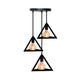 Homestyle Pro Homestyle MK022-B Industrial Pyramide Hanging Lamps Black Metal