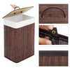 Homestyle Pro Homestyle Rechteckig Bambus Waschkorb 40x30x60 cm braunes Weiß