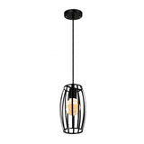 Homestyle Pro Homestyle MK011-B Industrial Hanging Lamp 14x23 cm Black Metall - afbeelding 1