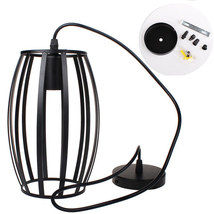 Homestyle Pro Homestyle MK011-B Industrial Hanging Lamp 14x23 cm Black Metall
