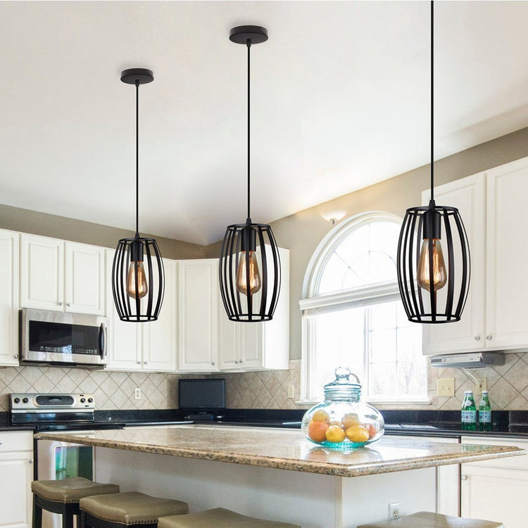 Homestyle Pro Homestyle MK011-B Industrial Hanging Lamp 14x23 cm Black Metall