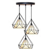 Homestyle Pro Homestyle MK024-B Industrial Diamond Form Hanging Lamps Schwarz weiß Metall