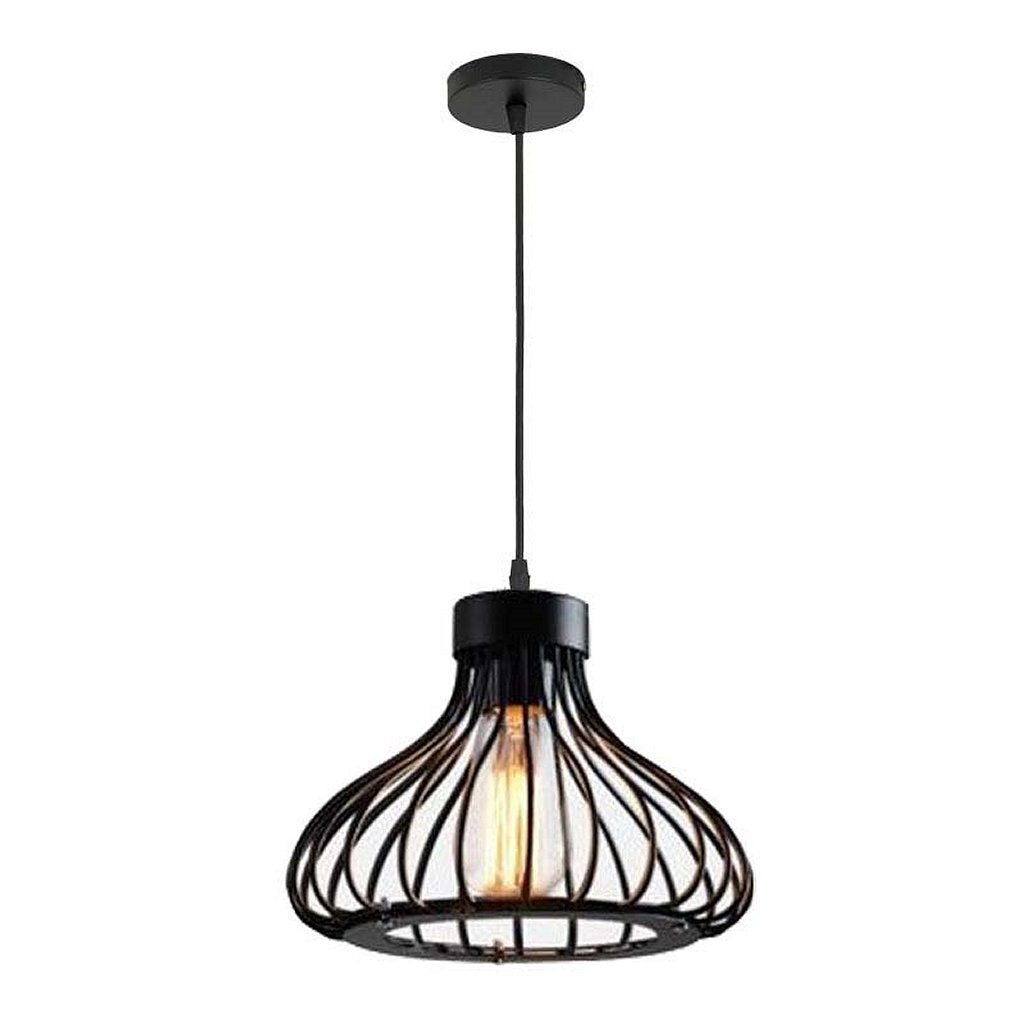 Homestyle Pro Homestyle MK109-BB Industrial Hanging Lamp 22x18 cm Schwarzes Metall