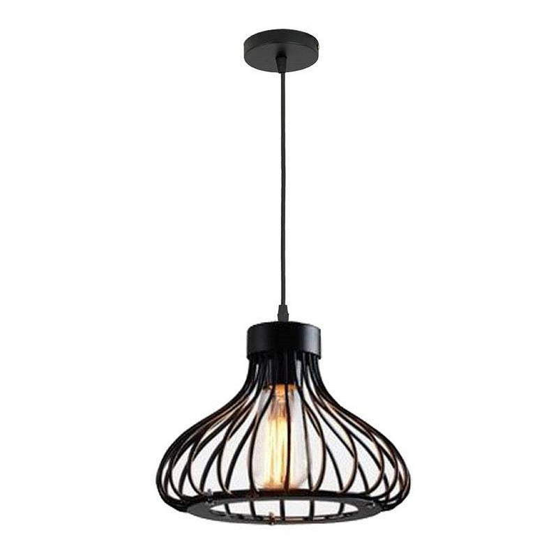 Homestyle Pro Homestyle MK109-BB Industrial Hanging Lamp 22x18 cm Schwarzes Metall