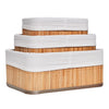 Homestyle Pro Homestyle Bambus Aufbewahrungskörbe 3 Stücke Natural Weiß