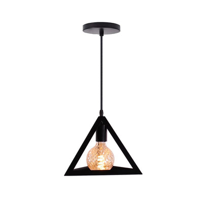 Homestyle Pro Homestyle MK007-B Industrial Pyramide Hanging Lampe 25x22 cm Black Metall