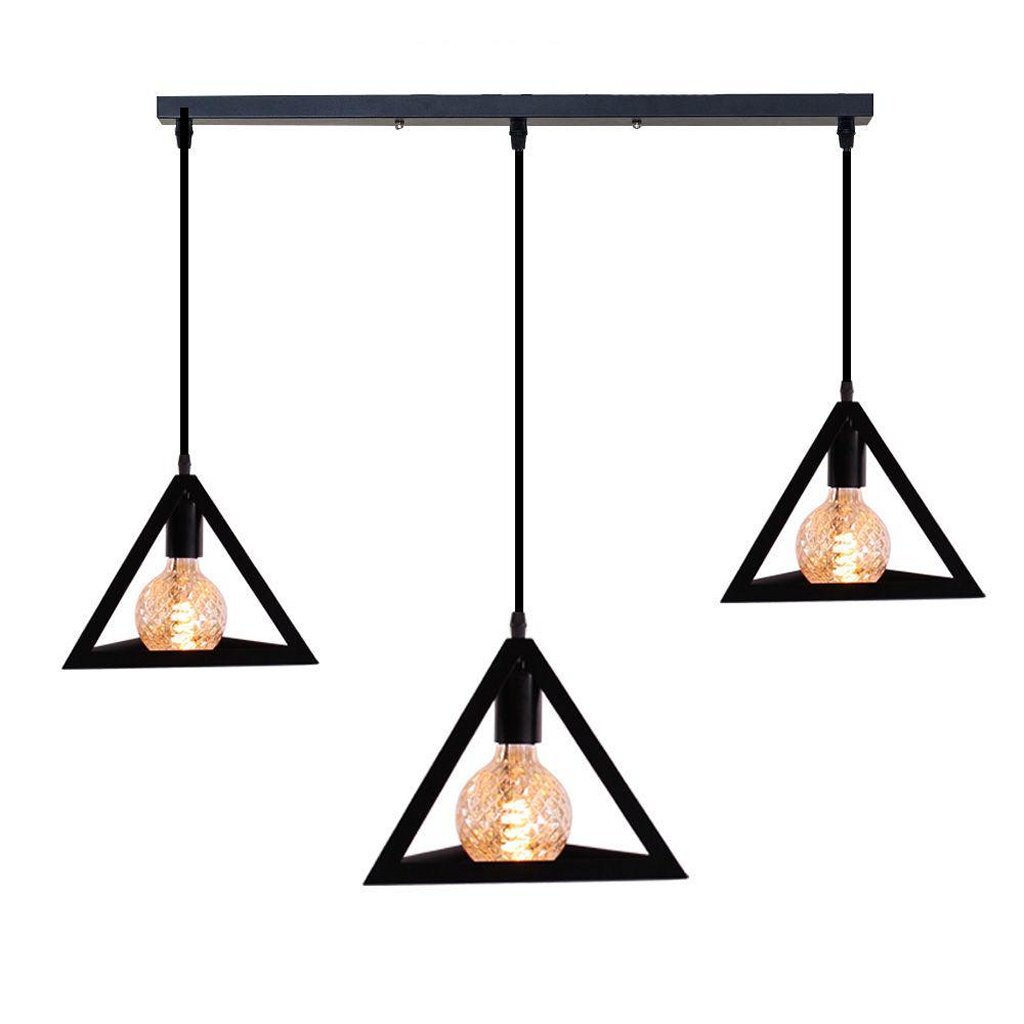 Homestyle Pro Homestyle MK018-B Industrial Pyramide Hanging Lamps Black Metal
