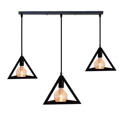 Homestyle Pro Homestyle MK018-B Industrial Pyramide Hanging Lamps Black Metal