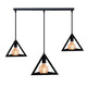 Homestyle Pro Homestyle MK018-B Industrial Pyramide Hanging Lamps Black Metal