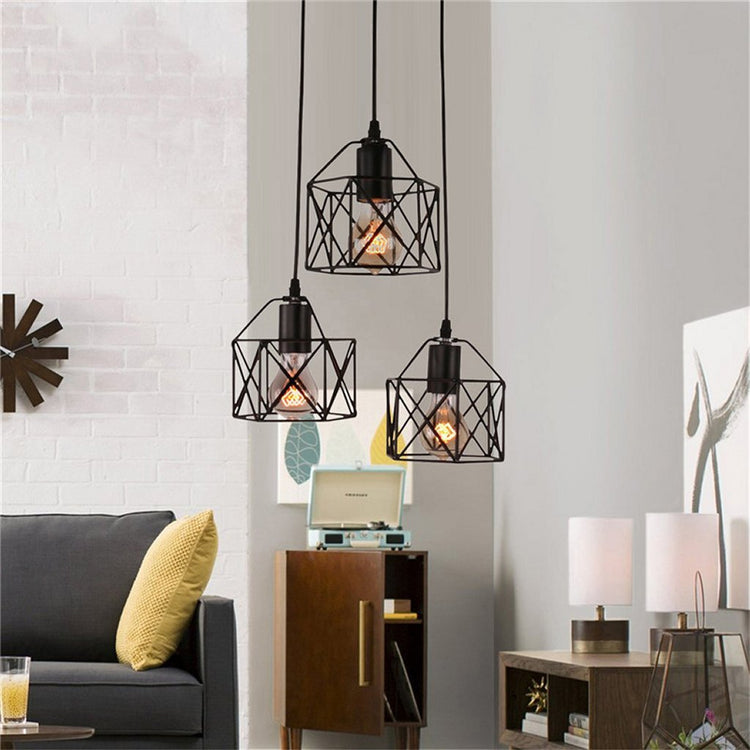 Homestyle Pro Homestyle MK019-B Industrial Hanging Lamps Black Metal