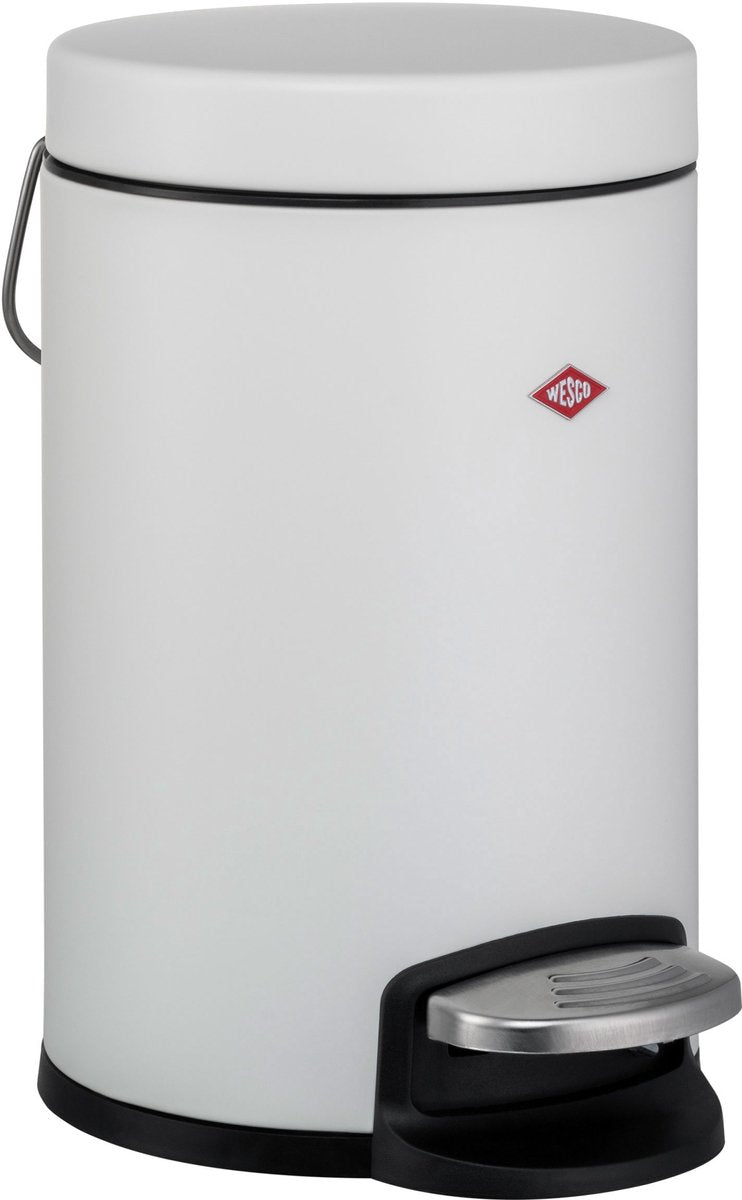 Wesco Kosmetik 133 Abfallbehälter | Treteimer | 3 Liter | Metall - mattweiß | Make-up-Abfallbehälter