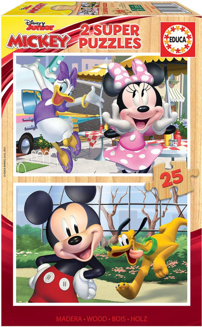 Educa - Puzzle - 2 x 25 Teile - Mickey Friends