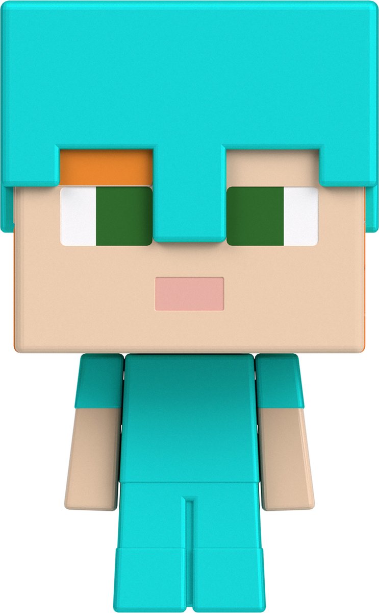 Minecraft Mob Heads Minis - Spielfigur - Figur mit blauem Helm
