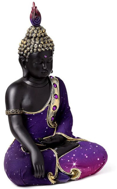 Lila schwarze thailändische Buddha -Traummeditation