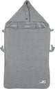 Meyco Babyknoten-Fußsack – grau – 40 x 82 cm