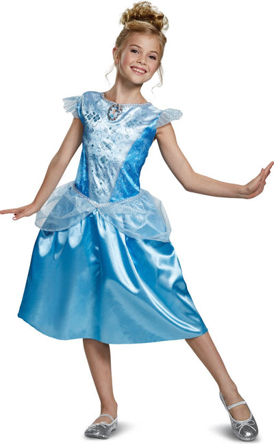 Verkleidung Disney-Prinzessin – Aschenputtel, Aschenputtel-Klassiker, Größe M (7–8 Jahre), Mädchen