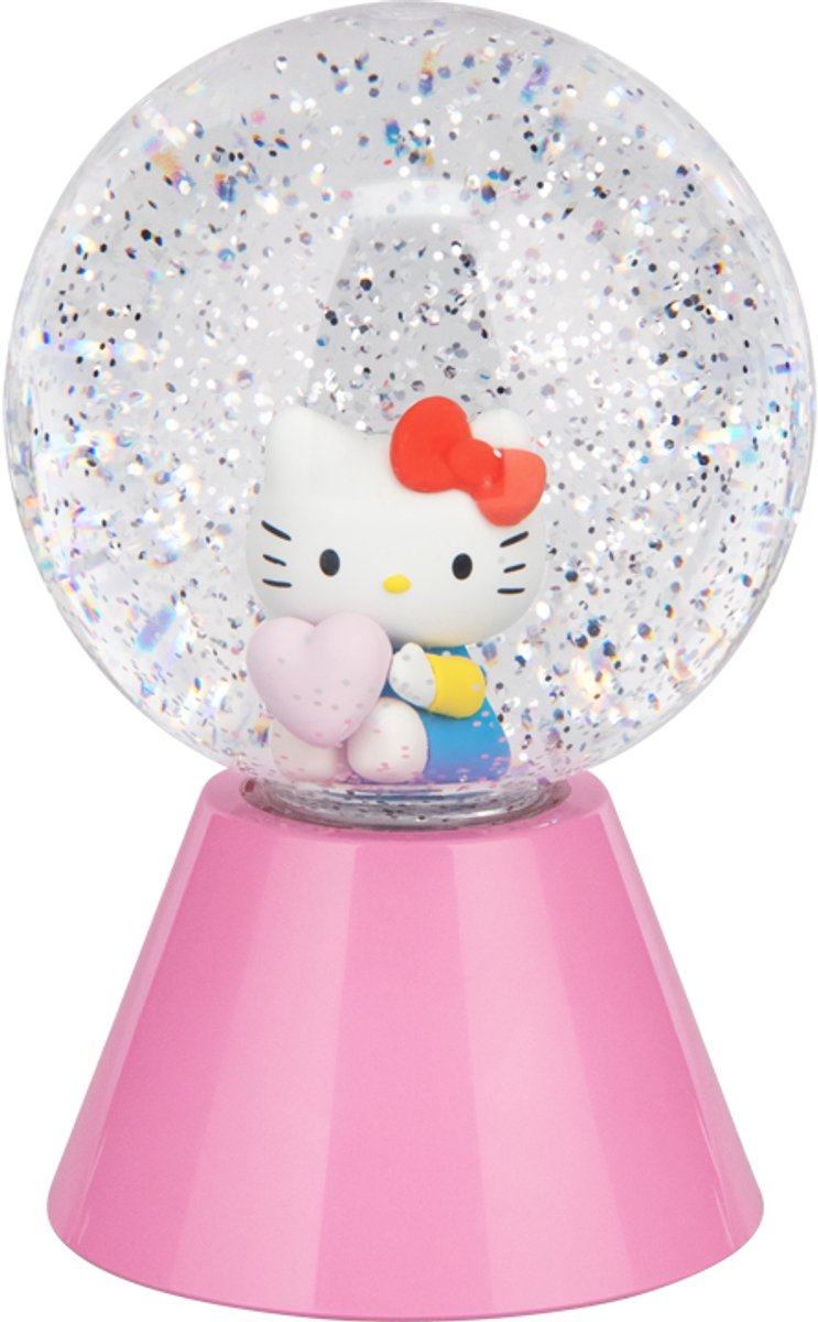 Paladone Hello Kitty LED-Glitzerkugel – offiziell lizenzierte farbwechselnde Schneekugel-Lampe, 17 cm –