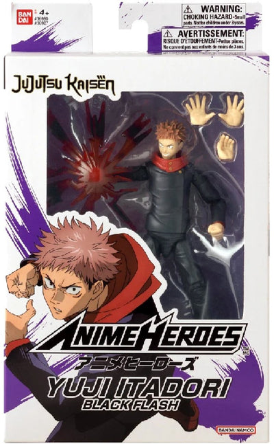 Bandai – Anime-Helden – Jujutsu Kaisen – Anime-Helden 17 cm Actionfigur – Itadori Yuji Black Flash – offiziell lizenziertes Jujutsu Kaisen – Yuji-Actionfigur, schwarze Flash-Version – 36987