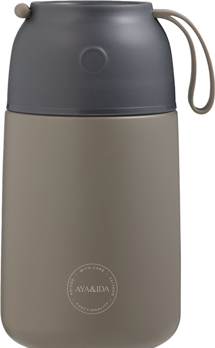 Aya ida aya ida – Thermoskanne – Lebensmittelbehälter – Edelstahl – warm halten – Feinschmecker – 700 ml – Treibholz
