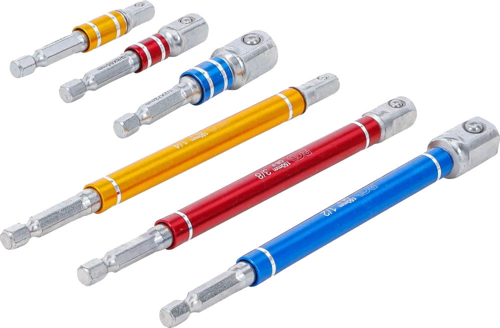 BGS Technic Adapterset für Bohrmaschinen 1 4, 3 8, 1 2