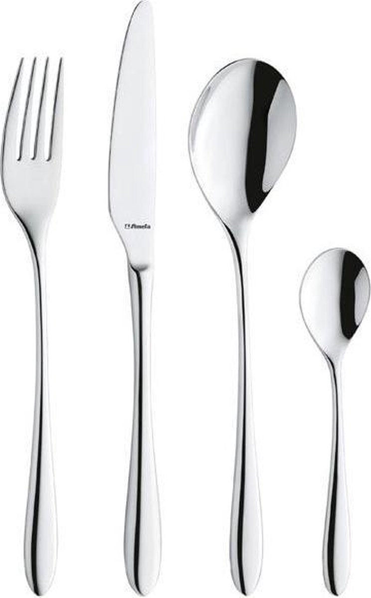 Amefa Cuba - 6 Personen - 24-teiliges Besteckset - für 6 Personen - silberfarben - 18-10 Edelstahl