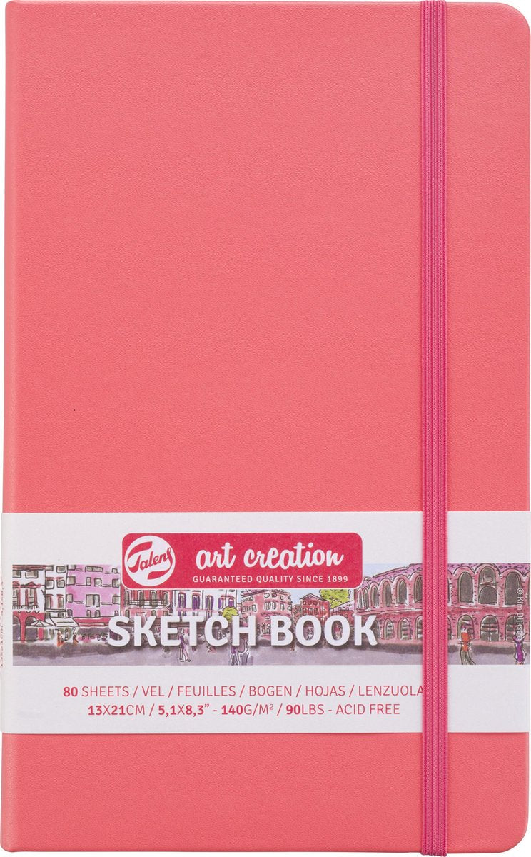 Talens Art Creation Skizzenbuch Korallenrot 13 x 21 cm 140 g 80 Blatt